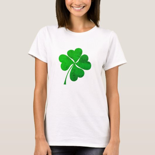  groene Lucky Clover St. Patrick's Day T-shirt (Voorkant)