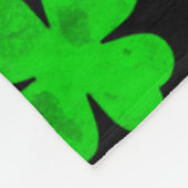 Groene Lucky Klavers Fleece Deken (Hoek)