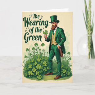 Groene Lucky St. Patrick Kaart dragen