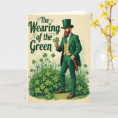 Groene Lucky St. Patrick Kaart dragen (Gele Bloem)
