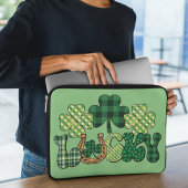 Groene Lucky St Patricks Dag Laptop Sleeve