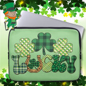 Groene Lucky St Patricks Dag Laptop Sleeve