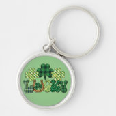 Groene Lucky St Patricks Dag Sleutelhanger (Voorkant)