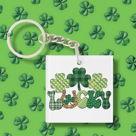 Groene Lucky St Patricks Dag Sleutelhanger