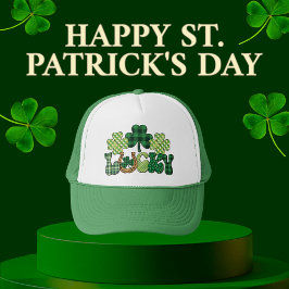 Groene Lucky St Patricks Dag Trucker Pet