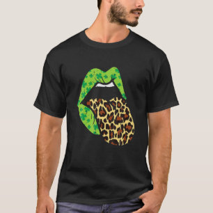 Groene luiers luipaard afdrukken Tongue T-shirt