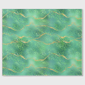 Groene Luipaard Agate | Glam Abstract Jungle Cadeaupapier (Vlak)