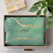 Groene Luipaard Agate | Glam Abstract Jungle Tissuepapier (Geschenk)