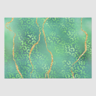 Groene Luipaard Agate   Glam Abstract Jungle Tissuepapier