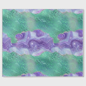 Groene Luipaard Agate | Glam Abstract Steenpatroon Cadeaupapier (Vlak)