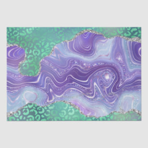 Groene Luipaard Agate   Glam Abstracte Steenpatroo Tissuepapier