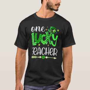 Groene Luipaard Klaver Een Gelukkige Leraar St Pat T-shirt