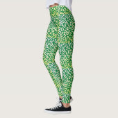 Groene luipaard print leggings (Links)