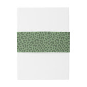 Groene luipaard print monogram initialen bruiloft uitnodigingen wikkel (Achterkant Voorbeeld)