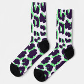 Groene Luipaardprint Duurzame Premium Crew Soks Sokken (Links)
