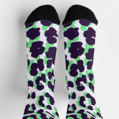 Groene Luipaardprint Duurzame Premium Crew Soks Sokken (Top)