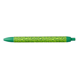Groene Luipaardprint Zwarte Inkt Pen