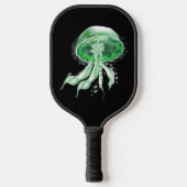 Groene Luminescent Jellyfish Pickleball Paddle (Voorkant)