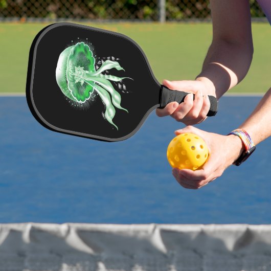 Groene Luminescent Jellyfish Pickleball Paddle (Insitu)