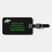 Groene Luna Maanvlinder Bagage Label (Voorkant horizontaal)