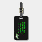 Groene Luna Maanvlinder Bagage Label (Voorkant verticaal)