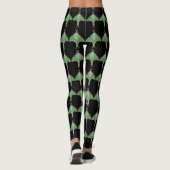 Groene Luna Moth Abstracte Patroon Leggings (Achterkant)