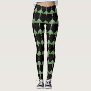 Groene Luna Moth Abstracte Patroon Leggings