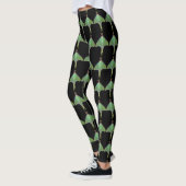 Groene Luna Moth Abstracte Patroon Leggings (Links)