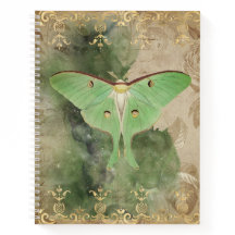Groene Luna Moth Notitieboek