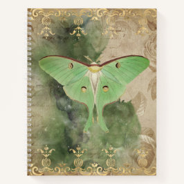 Groene Luna Moth Notitieboek