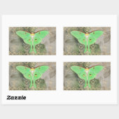 Groene Luna Moth Rechthoekige Sticker (Vel)