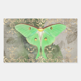 Groene Luna Moth Rechthoekige Sticker