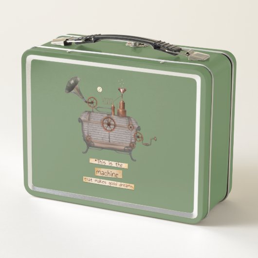 Groene lunchbox - De droommachine (Achterkant)