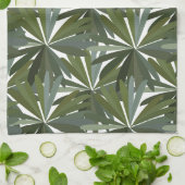 Groene lupine bladeren theedoek (Gevouwen)