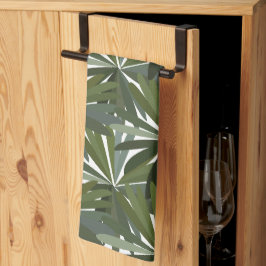 Groene lupine bladeren theedoek