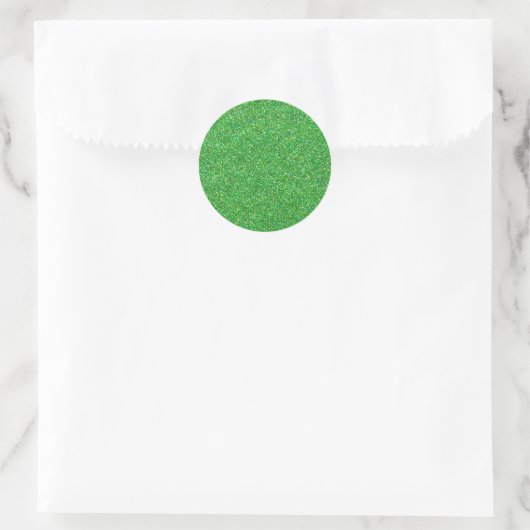 Groene lust. ronde sticker (Tas)