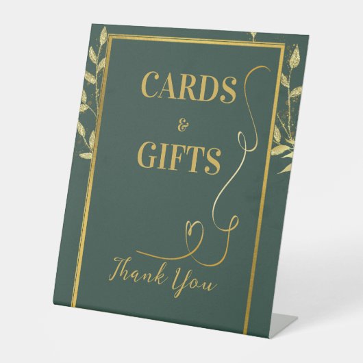 Groene Luxe Acryl Pedestal Teken voor Bruiloft of Reclamebord Met Voetstuk (Voorkant)