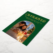 Groene Luxe Baby Geboorteaankondiging Foto Folie Feestdagenkaart (Gedraaid)