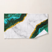 Groene luxe binnenste marmer Glitter Handdoek (Handdoek)
