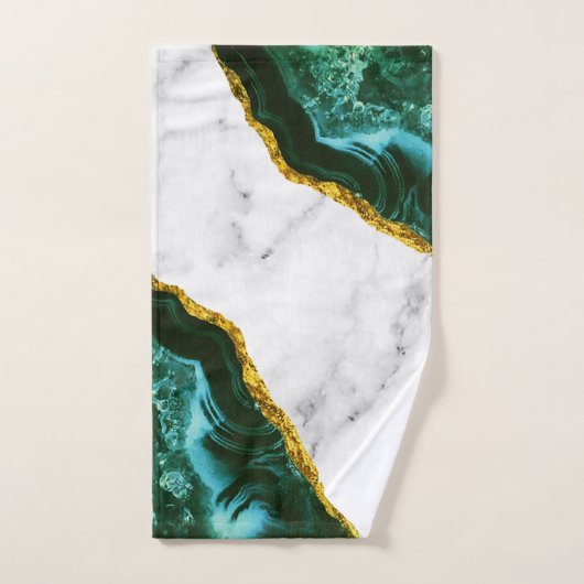 Groene luxe binnenste marmer Glitter Handdoek (Handdoek)