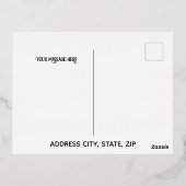 Groene Luxe Gold Folie Eid Mubarak Kaart (Achterkant)