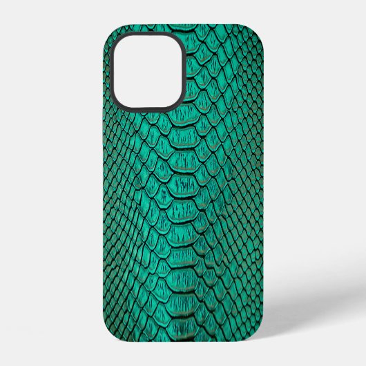 Groene Luxe Slangenhuid Close-up iPhone Hoesje (Achterkant)