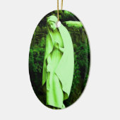 Groene Maagd Maria Beeldje Ornament (Links)