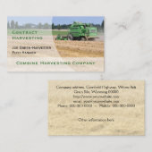 Groene maaidorser visitekaartje (Voorkant / Achterkant)