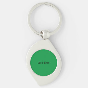 Groene maak je eigen tekst toevoegen knop sleutelhanger