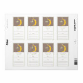 Groene Maan en Sterren Boekplaat Etiket (Full Sheet)