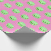 Groene Macaron Afdrukken Cadeaupapier (Hoek)
