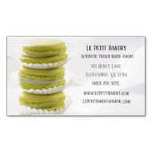 Groene Macarons Food Pastry Chef Bakkerij Baker Magnetisch Visitekaartje (Voorkant)