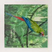 Groene Macaw Costa Rica Design Jigzaag Puzzle Legpuzzel (Horizontaal)