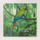 Groene Macaw Costa Rica Design Jigzaag Puzzle Legpuzzel (Verticaal)